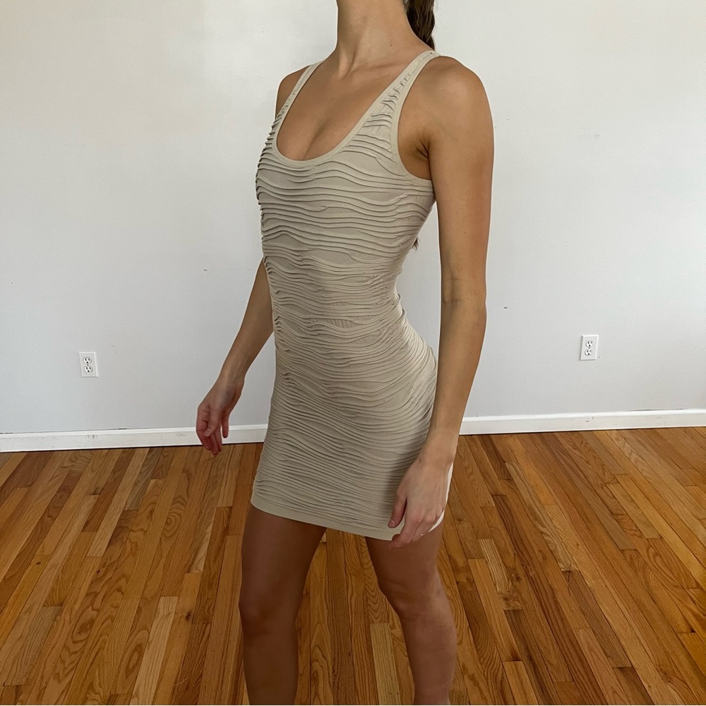 CREAM BANDAGE DRESS